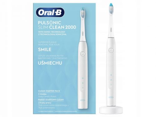  Periuta de dinti electrica Oral-B Pulsonic Slim Clean 2000, alba