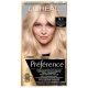  Vopsea de păr permanentă L'Oreal Paris Preference 9.1 Oslo Light Ash Blonde cu un balsam de îngrijire cu filtru UV și un derivat de vitamina E