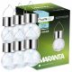  Lampa solara Lumiled, argintie, 14 cm, 6 buc.