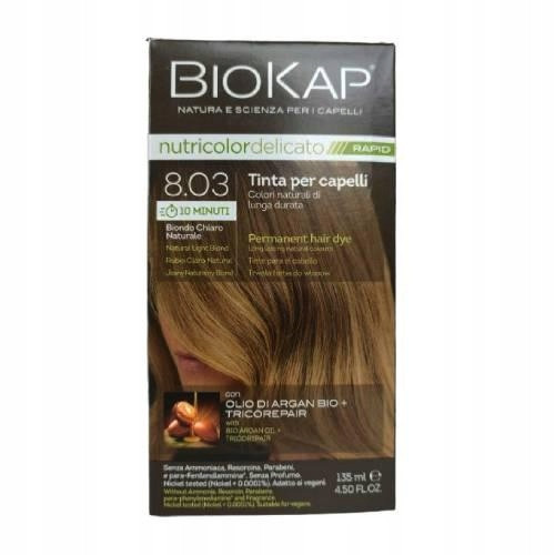  Biokap Nutricolor Delicato 8.03 blond natural deschis 140 ml vopsea de par