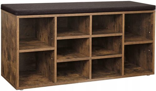  AS-MODERN dulap pantofi cu scaun 104 x 48 x 30 cm nuante de maro