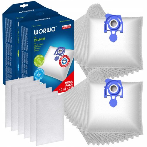  Saci sintetici pentru aspirator Worwo ZMB02K_X24, 24 buc.