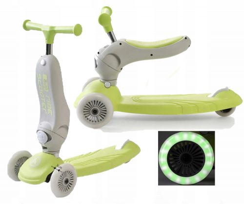  Trotineta LED 2in1 Jucarii Trotineta pentru copii VERDE