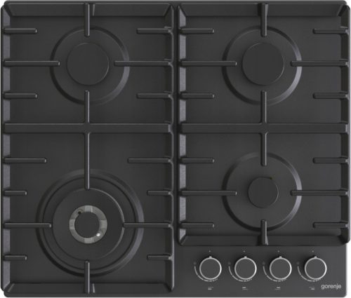  Plita pe gaz Gorenje GW642AB, neagra, gratar din fonta