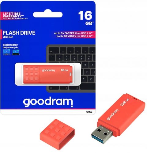  Pendrive GOODRAM UME3 32 GB USB 3.0 portocaliu