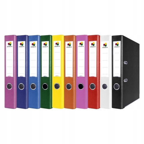  10 x Binder A4 50 mm cu accesorii pentru culori mixte