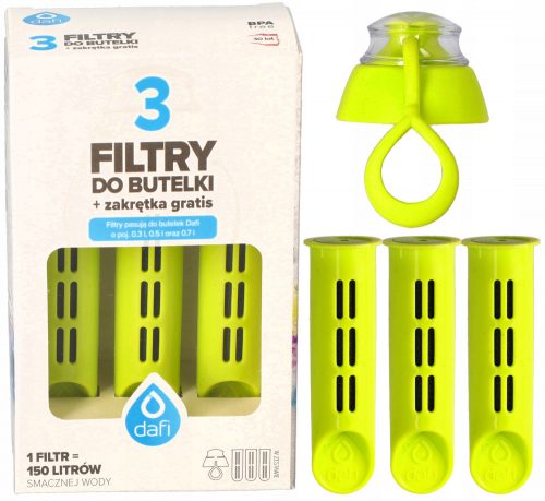  Filtru Dafi pentru sticla Soft Solid, verde lime, clicuri, 3 buc.