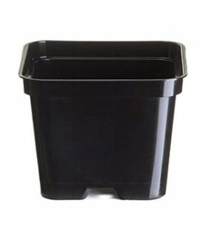 Ghiveci Zoigarden 9 cm x 9 x 9 cm, diametru 9 cm, plastic negru