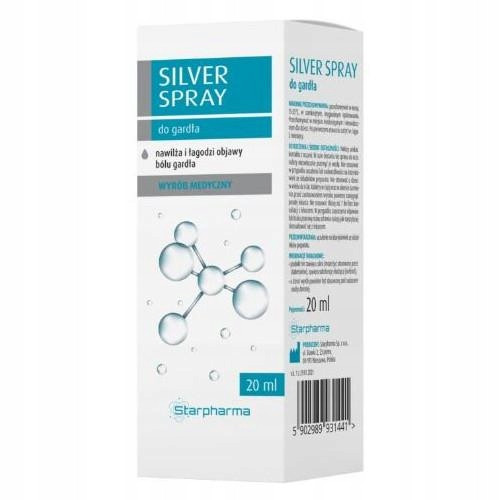  Spray argintiu pentru gat Starpharma 20 ml