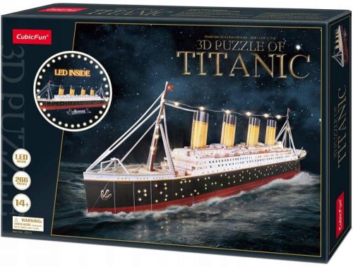  Puzzle 3D Cubic Fun LED Titanic 266 buc.