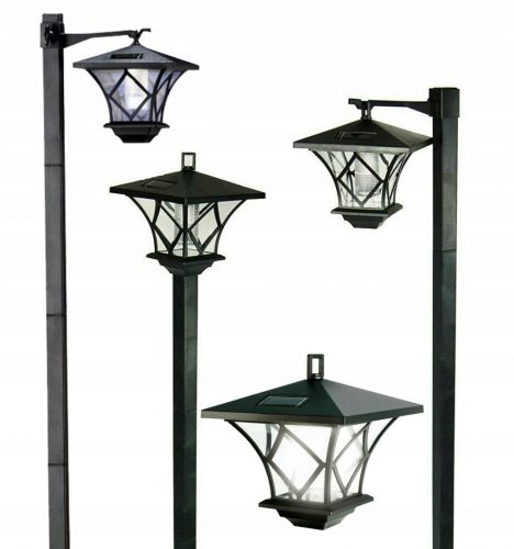  Lampă solară încorporată LED-ONE, neagră, 150 cm, 4 buc.