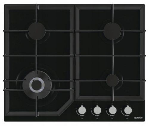  Plita pe gaz Gorenje GTW641KB 60 cm arzator wok din fonta sticla neagra