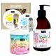  Set cosmetice LaQ Bubble Gum gel + spuma colorata + spuma galbena + spuma albastra