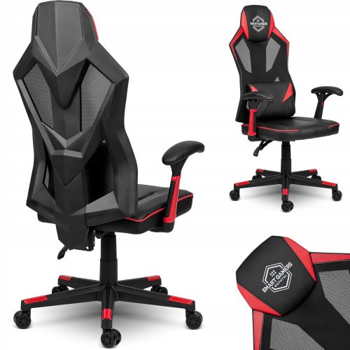  Scaun gaming Sofatel Shiro, piele ecologica neagra