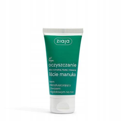  Ziaja crema faciala anti-imperfectiuni cu frunze de manuka 0 SPF pentru noapte 50 ml