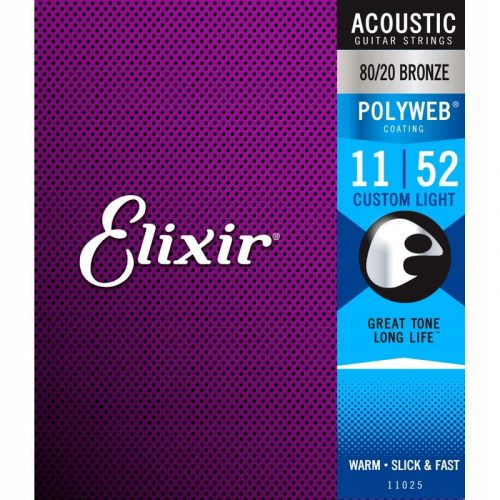  Elixir 11025 PolyWeb 80/20 Corzi de chitară Bronze