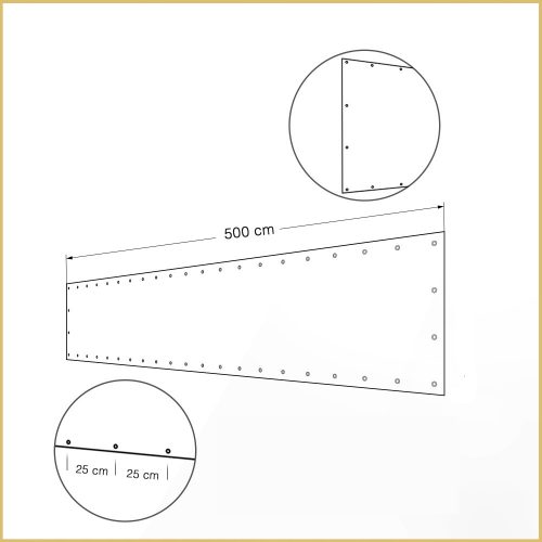  INSTALARE OCHI LA FIECARE 25CM CAPACĂ DE BALCON 5M COVER-IT