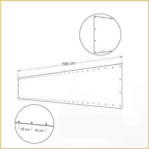  INSTALARE OCHIURI LA FIECARE 25CM COVER DE BALCON 7M COVER-IT