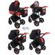  Carucior bebelus 3in1 Dwarf NEXXO negru RED SPORT