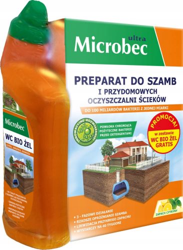  Preparate pentru fosa septica Microbec eliminand mirosurile, 2 buc.