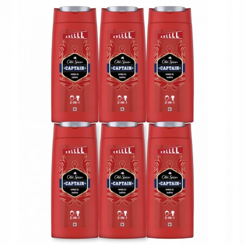  Old Spice Captain Gel de dus si sampon pentru barbati 6x675 ml