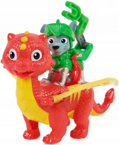  FIGURA CAVALIERI PAW PATROL ROCKY AND BIG FLAME DRAGON