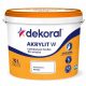  Vopsea perete latex Dekoral 10 l, alb mat