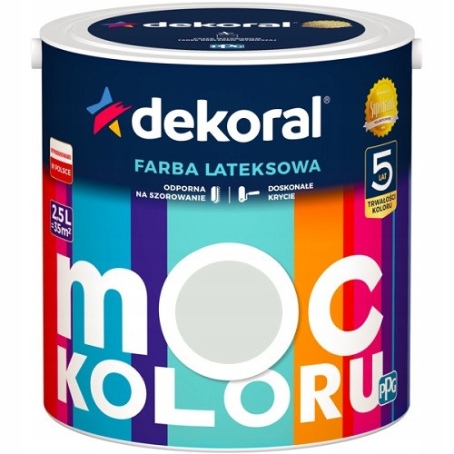  Vopsea perete latex Dekoral 5 l, gri deschis mat