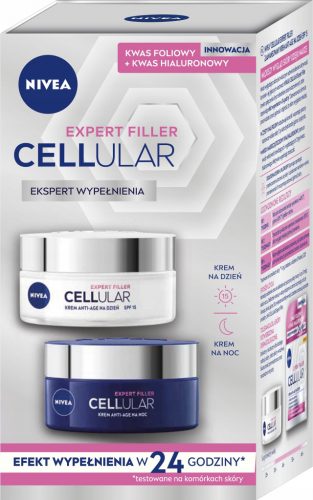  Set cosmetice Nivea Hyaluron Cellular Filler, crema de zi si crema de noapte