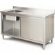 MESA DE LUCRU GASTRONOMIE, PISCINA, LAVOARE INOX, 150 CM