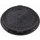  Husa rotunda Babylon Plast, neagra, 60 cm