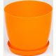  Ghiveci de flori BratGO 28 cm x 28 x 25,1 cm diametru 28 cm plastic nuante de portocaliu