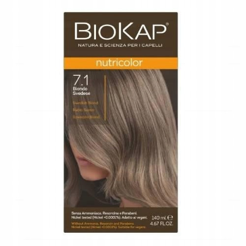  BIOKAP Biokap Nutricolor 7.1 Vopsea Blonda Suedeza 140ml