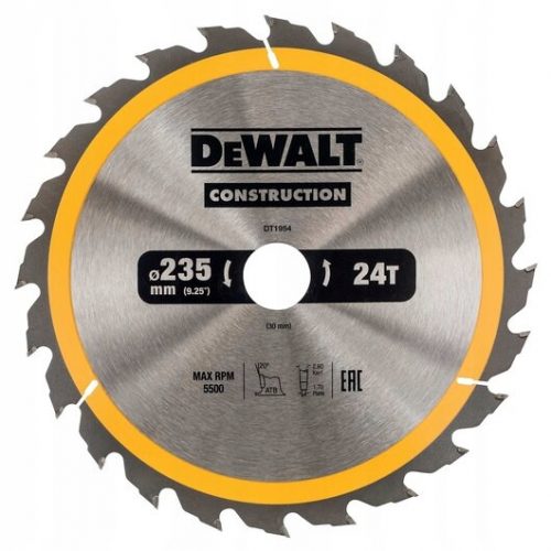  Disc de tăiere DeWalt DT1954-QZ 235 x 30 mm 24 dinți