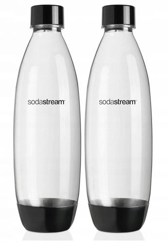  Set sticle pentru gaz SodaStream Fuse, negru, 1 l, 2 buc.