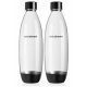  Set sticle pentru gaz SodaStream Fuse, negru, 1 l, 2 buc.