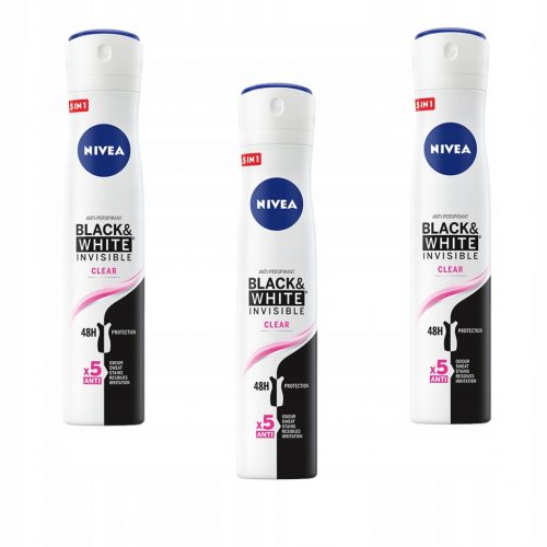  Nivea Black & White 3 x 200 ml antiperspirante