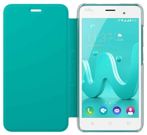  Husa cu clapeta Wiko pentru modelul Jerry Turquoise