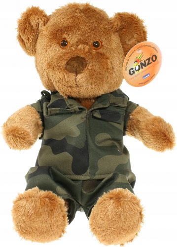  Mascota ursuleț militar soldat - 33 cm