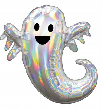  Balon folie GHOST, argintiu Iridiscent holo XL