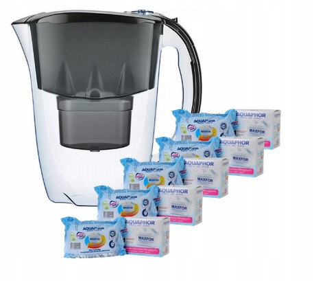  Urcior cu filtru Aquaphor Urcior cu filtru + 5x insert filtru Amethys 2,8 l negru