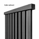 Radiator baie cu apa Dragon 641 W 450 x 1200 mm alb, negru, gri