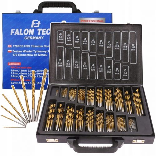  Falon-Tech FT390170T set burghiu metal 170 buc.