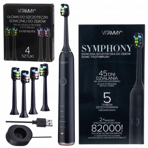  VITAMMY Symphony Black Black periuță de dinți sonică