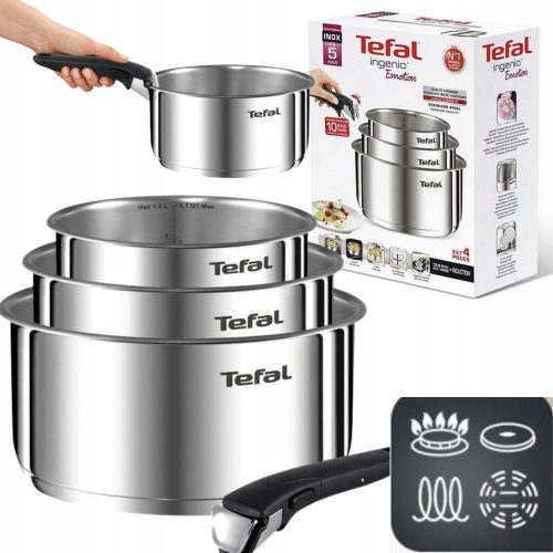 Set oale Tefal Ingenio, inox, 4 buc.