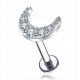  SILVER MOON LABRET ZIRCONIA TITANIUM G23 1.2/6