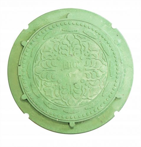 Capac de fosa septica Round Garden – polimer verde