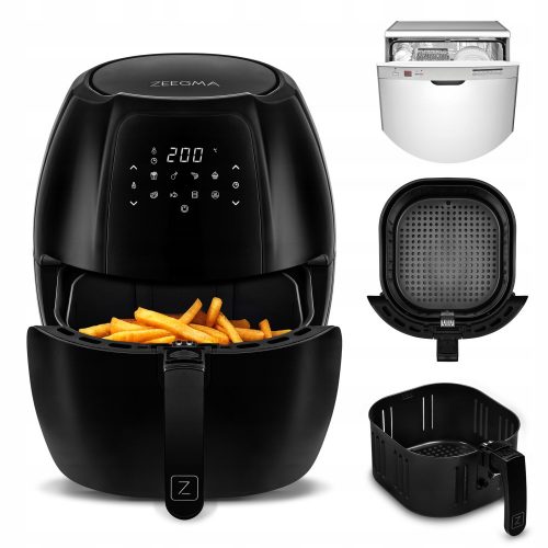  Friteuză fără grăsimi ZEEGMA ZE-KNAPPER GRAND BLACK 1800 W 7,7 l