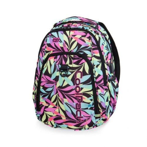  Rucsac școlar CoolPack cu mai multe compartimente, negru, Nuanțe de roz, Nuanțe de verde, 27 l