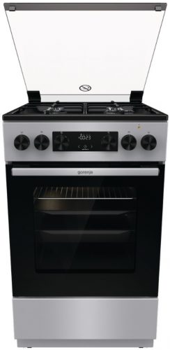  Gorenje GK5C41SJ aragaz electric pe gaz Silver Grill Pizza 50 cm 62L